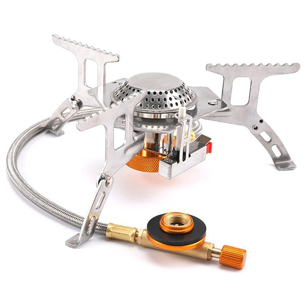 Adjustable Outdoor Gas Stove Camping Burner Folding Hiking Portable