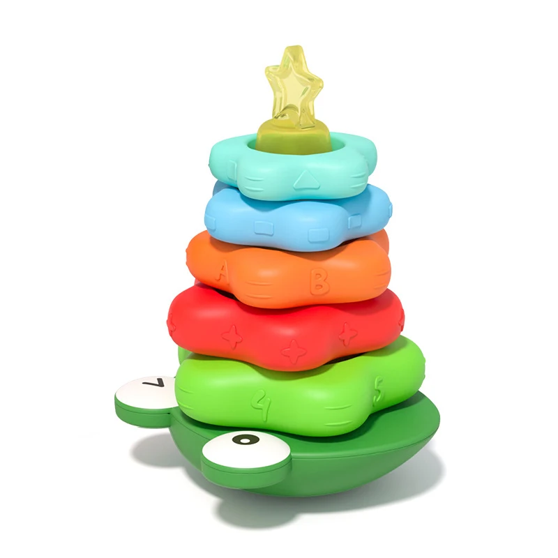 Hand eye coordination stacking rings blocks game roly-poly baby toys 1-3 years
