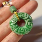 Green Necklace Necklaces Wholesale 24k Pure Gold Green Natural Jade Necklace Jewelry