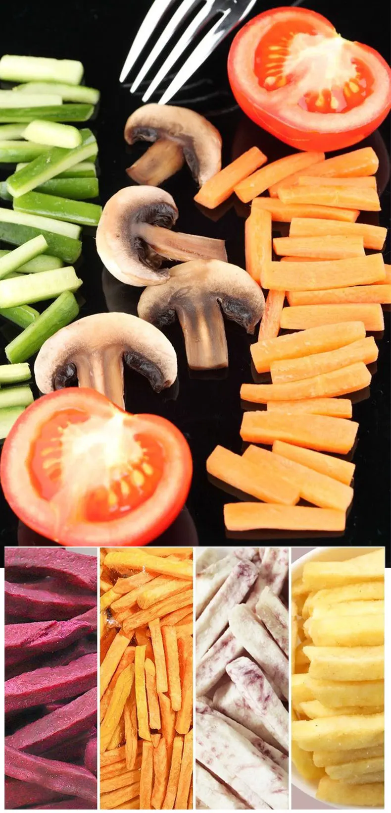 Professional Potato French Fries Cutter Manual Potato Chip French Fries Cutting Machine details