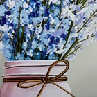 Wall Living Room Picture Family Modern Flower Print Canvas Wall Pictures Living Room Hand Made Oil Painting