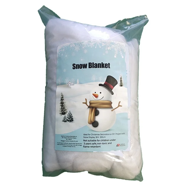 80*240cm 100% Polyester Outdoor scatter Snow carpet Artificial Fake Snow Blanket Use For Display