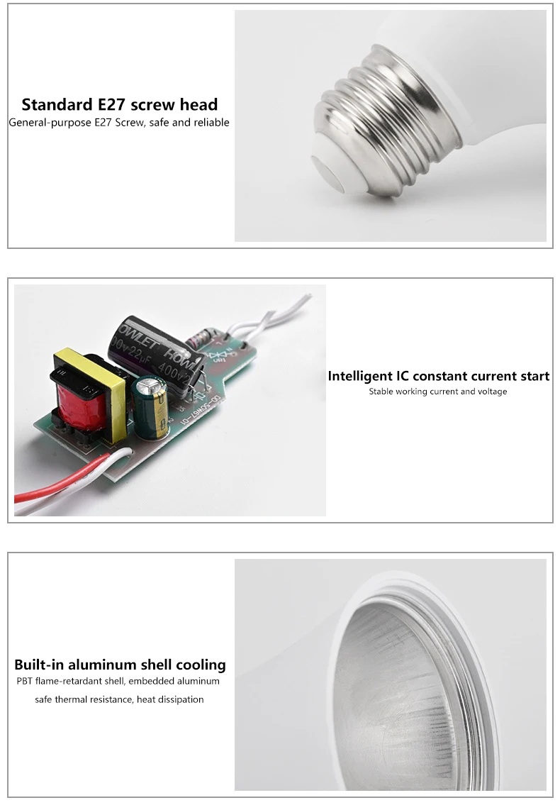 Factory LED bulb E27 Screw rugby ball High brightness non-flash bowling ball 20W 30W 40W 50W 60W High power of factory warehouse