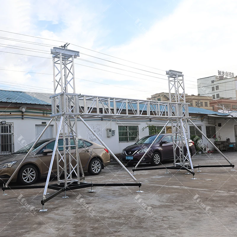 Heavy Load LED Ground Support Aluminum Truss Lift Tower Stage Truss Display Lifting System