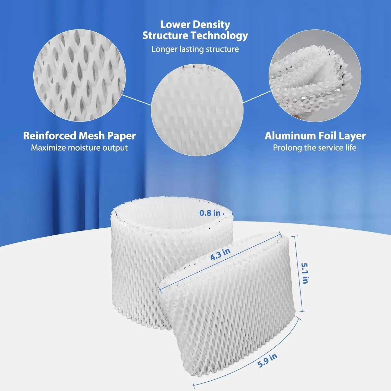 Walson Premium 6 Pack Replacement Humidifier Filters Compatible with Honeywell Kaz Sunbeam Models V3100-V3900 & More manufacture