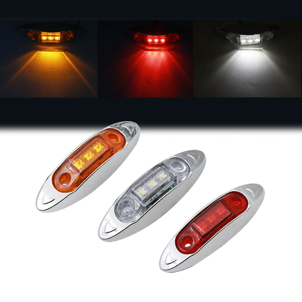 product 3led electroplating  turn signal lamp truck waterproof warning side marker light-31