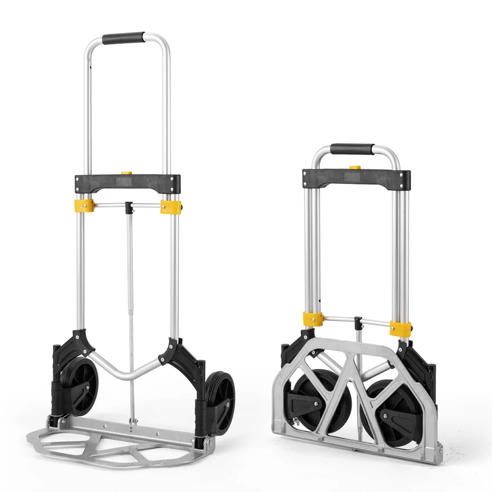 Details about   Foldable Hand Truck Dolly Aluminum Heavy Duty Transport Cart Telescoping B e 14 