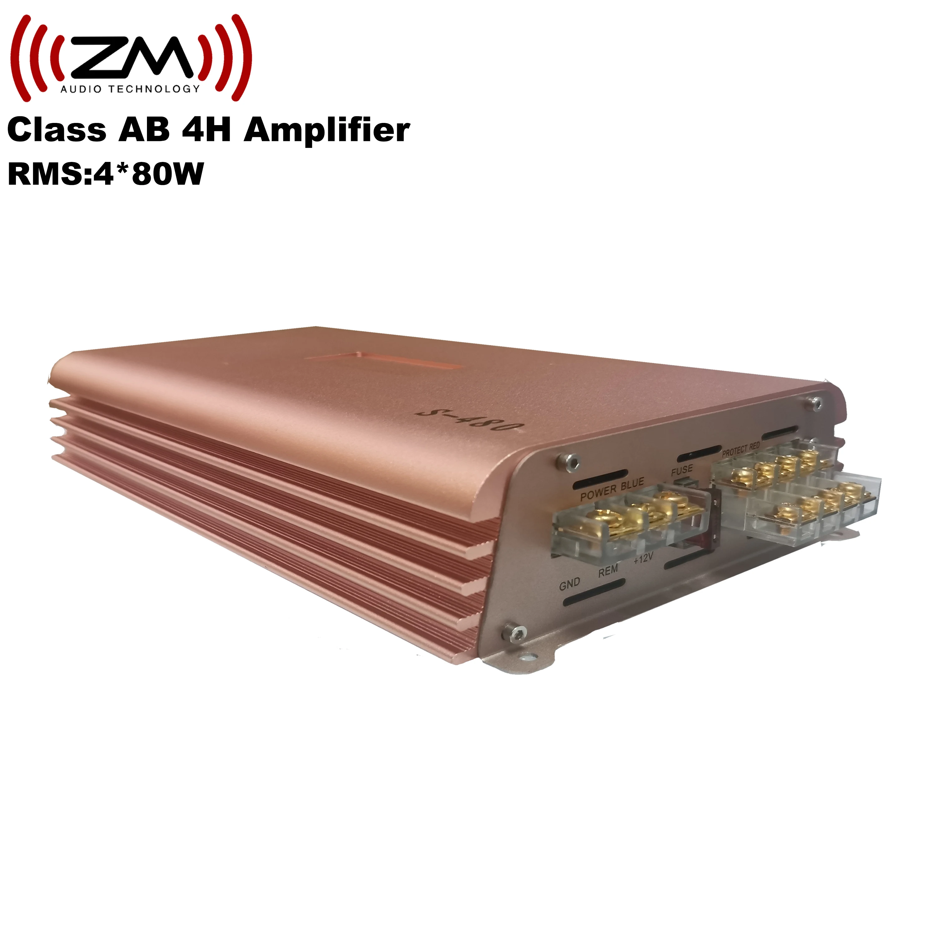 Car Amplifier Mono 4*80w Rms Class D 4 