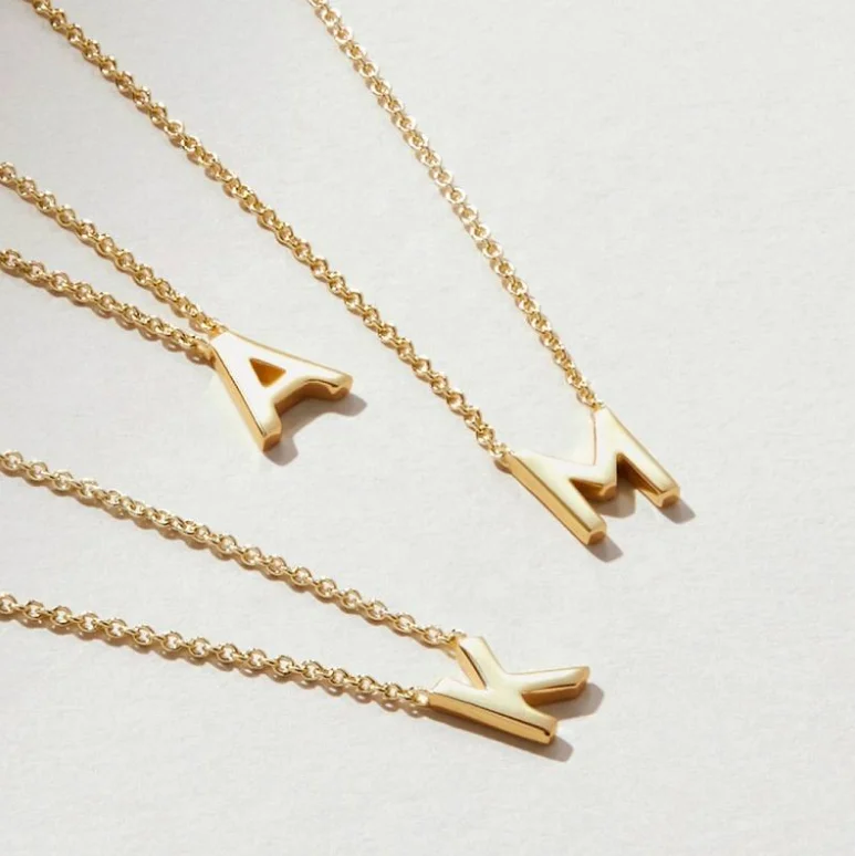 Dainty Custom Name Necklace in 925 Sterling Silver with Initial Letter Pendant - Fine Jewelry for Women