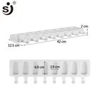 Ice Cream Cream Mold 8-Cavity Mini Classic Shape Silicone Mold For Ice Cream Pops