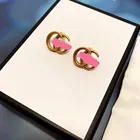 Earrings Gold HAOY Band G G Stud Earrings Gold Plated Studs Factory Wholesale Luxury Fashion Jewerly Women