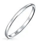925 Silver Rings Minimalist Slim Stackable 925 Sterling Silver Couples Wedding Rings 2mm