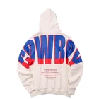 Black Hoodie Men Wholesale White Black Color Silk Screen Printed Oversized Premium Pullover Custom Hoodie Men
