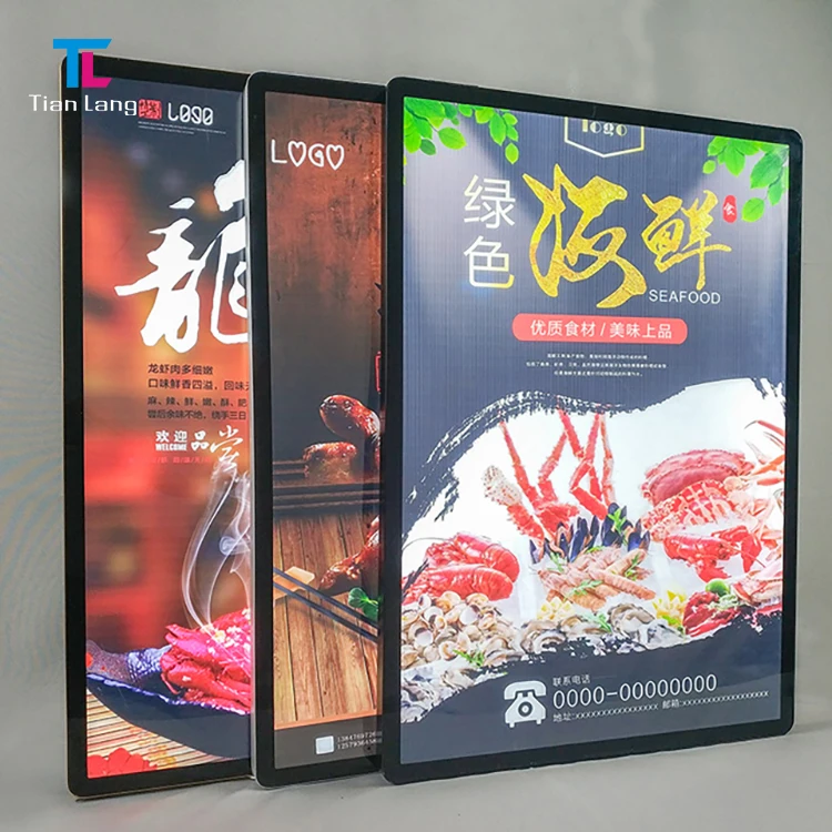 product indoor aluminum frame advertising billboard led slim magnetic light box-12