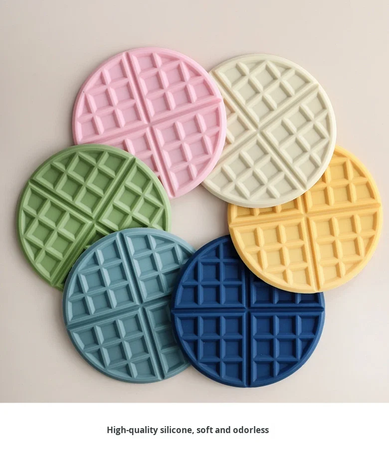 Creative Waffle Silicone Pot Holder Insulation Mat Waterproof Non-slip Dining Table Placemat Insulation Placemat factory