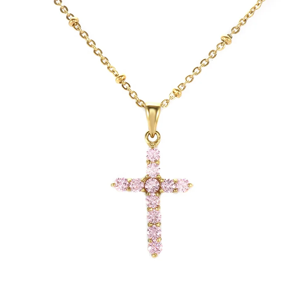 Western Style 18k Cross Necklace Gold 