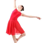 Wholesale Ballet Dance Dress Red Elegant Tank Leotard with Skirt for girls