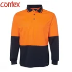 Mens Men Mens High Visibility Hivis Hiviz Knit Cotton Pique 2 Tone Golfer