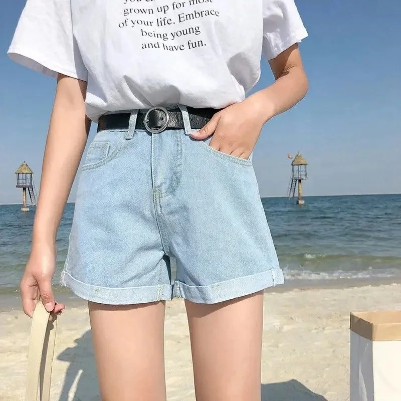 Mini Pants Sexy Club Wear Street Snap New Fashion Summer Rivet Denim Hot Shorts Ripped Jeans Women High Waist Booty Shorts