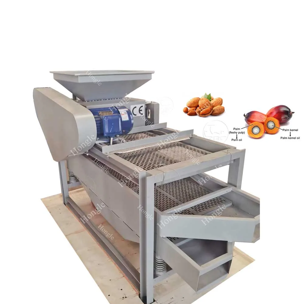 Palm Kernel Cracker and Separator Removal Machine Almond Dehulling Breaking Machine manufacture