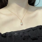 Multicolor Pearl Necklace Necklace Exquisite Simple Multicolor S925 Silver Rotating Pearl Necklace
