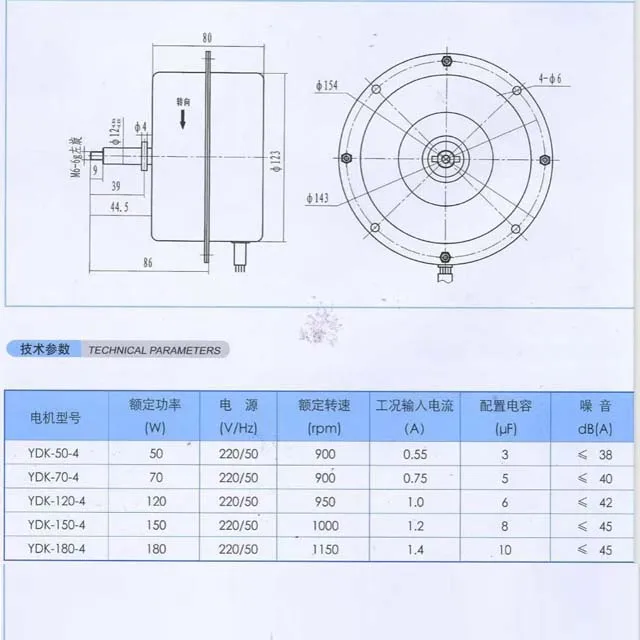 Electric Kitchen Exhaust Fan, 110V/120V, YDK90-4 - detail 12