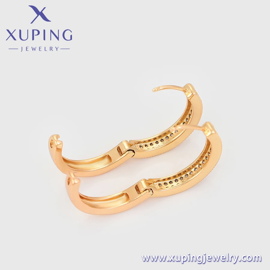 14E235602 xuping jewelry 18K gold color Elegant simple earring fashion jewelry earrings huggie earring