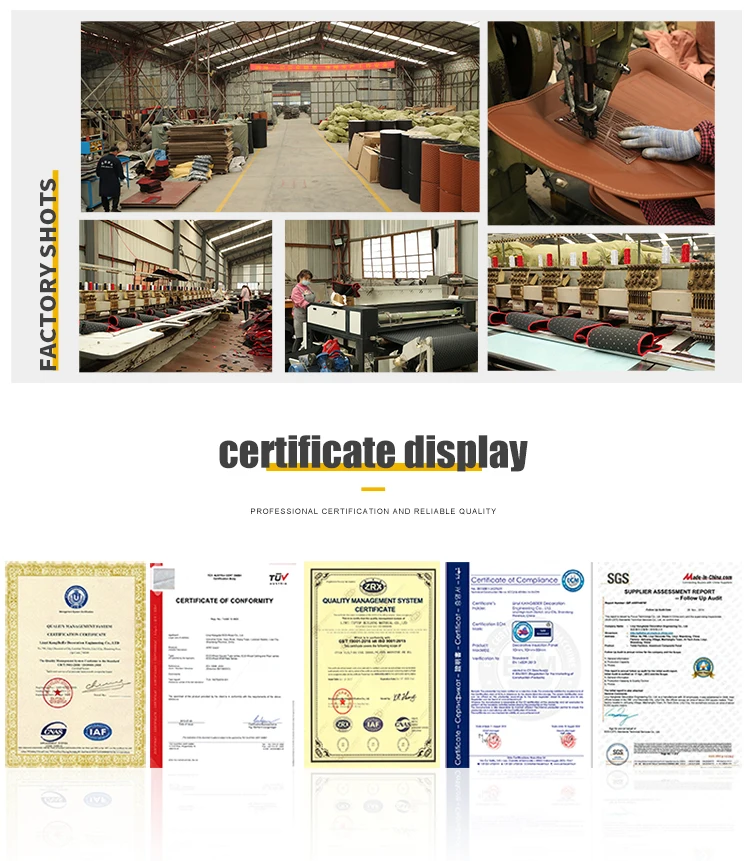 3D Universal Factory direct sale car mat hand sew leather car floor mat