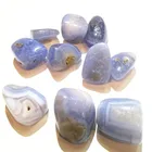 Natural Naturalpolished Wholesale Bulk Natural Blue Lace Agate Tumbled Stones For Decoration