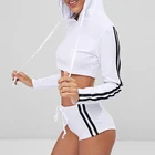 Top Sweatshirts Crop Top Casual Tracksuit 2 Pieces Set Sweatshirts Hoodies Joggers Shorts For Women Sweat Suits