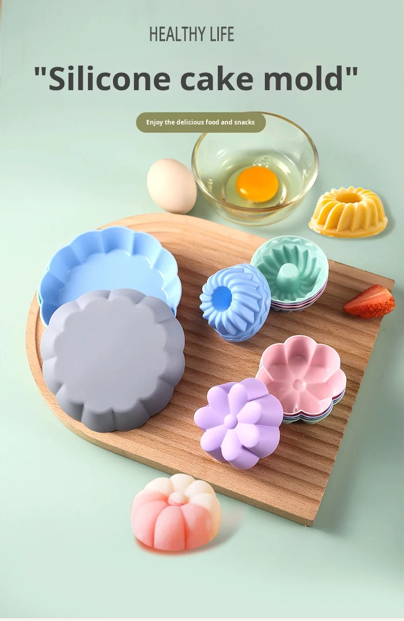 Silicone Non-Stick Non-Toxic High Temperature Resistant Baking Mold for Cake Pudding Muffin & Steamed Chinese Sponge Cake supplier