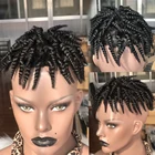 Short Short OEM Accept Afro Kinky Curly Toupee Short Cut Wig Remy Curly Human Hair Wig For Black Men