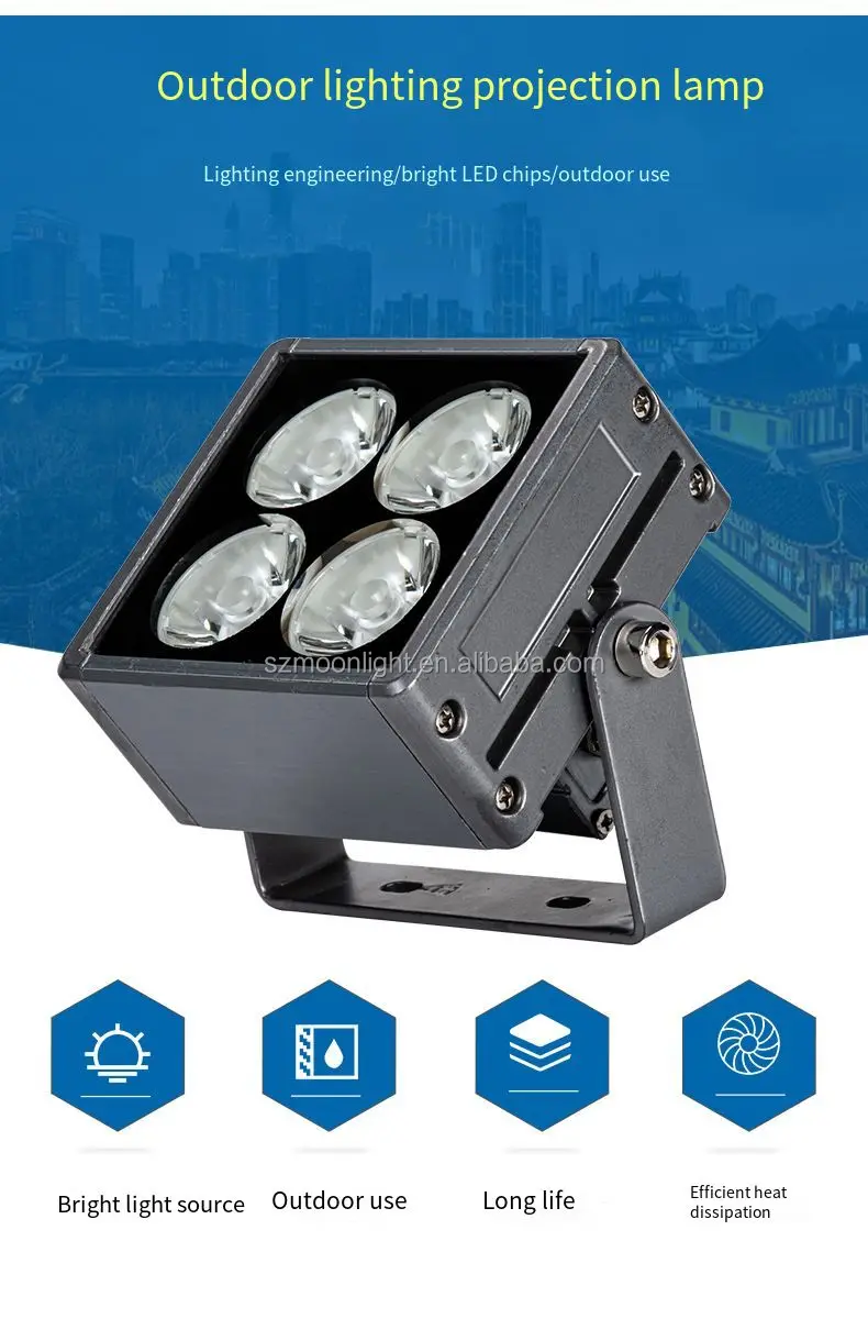 Outdoor Waterproof Architectural Lighting 8W Facade Led Wall Washer Spotlight Garden AC 220V Exterior Pojection COB Floodlight