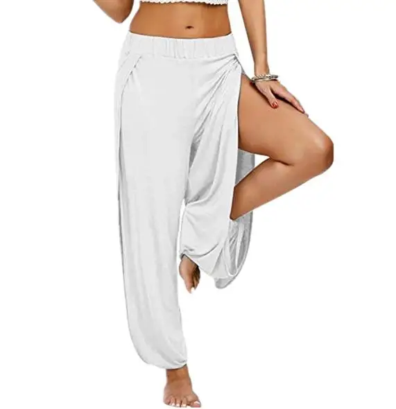High Slit Hippie Harem Pants Yoga Pants 