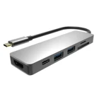 Usb Behpex 6 In 1 USB-C Hub With HDMI Port USB Female 3.0 Fast Charge