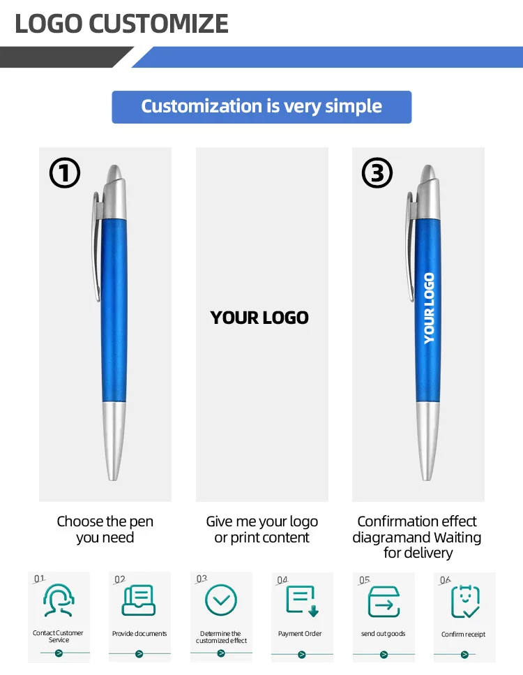 Wholesale Custom Logo Gel Ballpoint Pens for Enterprise Office & Hotel Meeting Advertising Signature Gift Plastic Push Pens