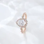Pear Ring Rings Pear Shape Ring Antique 14k Rose Gold Pear Shaped Moissanite Engagement Ring Women Wedding Rings