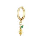 Earring Earrings Earrings Gold Plated Transparent Colorful Zircon Charm Korean Earring Cute Fruits Lemon Custom Earrings