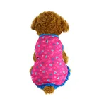Pet 2021 Spring And Summer Fresh Stylish Printed Knitted Fabric Sleeveless Dress Skirt For Pet Apparel Clothes