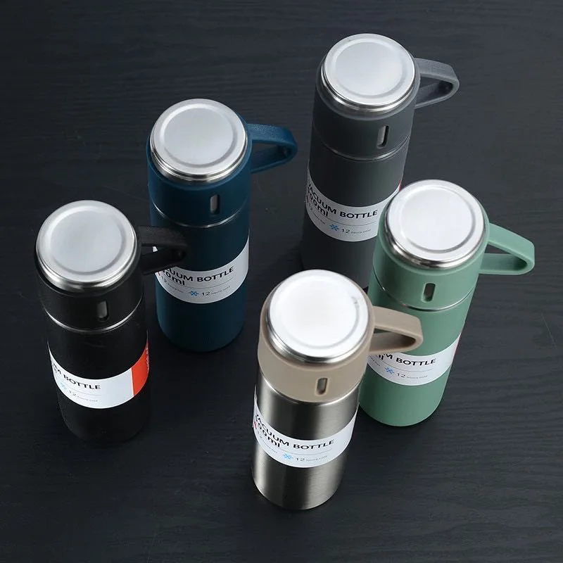 Stainless Steel Thermo 500ml/16.9oz Vacuum Insulated Bottle with Cup for Coffee Hot drink and Cold drink water flask