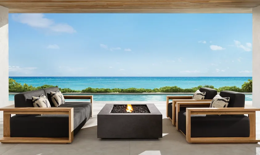 Customized service sofa sectional garden sofas Teak outdoor garden furniture patio sofa set outdoors furniture coffee table