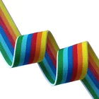Low Elastic Elastic Thickness Wholesale Low Elastic Knit Ribbon Color Striped Elastic Band For Clothes