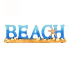 Sea Shell Resin Beach Sea Shell Table Top Blue Resin Sculpture Decoration Resin Table Top