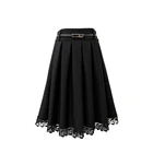 Long Skirts 2 Way Stretch Midi Long 6-12 Years 2021 School Uniform Girls Kids Skirts