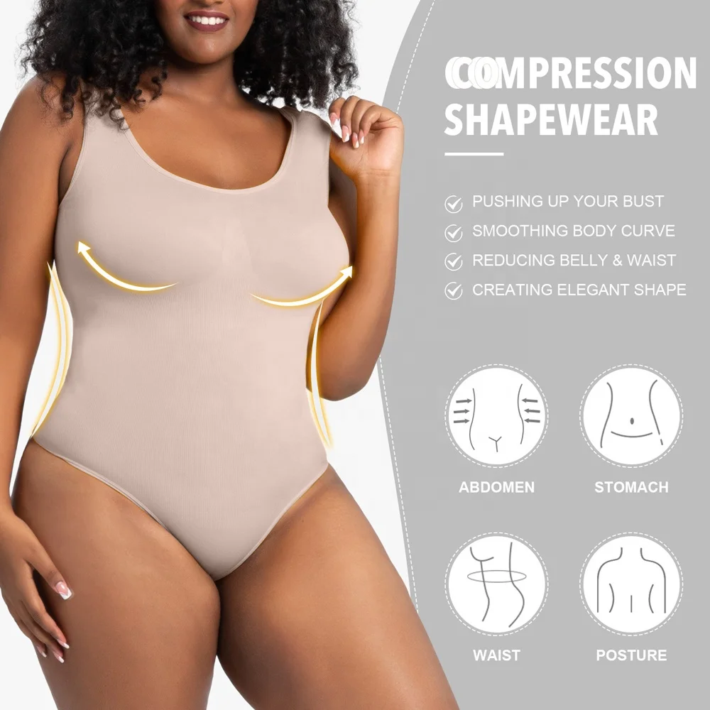 2023 Women Underwear Fashion Outside seamless Shapwear Bodysuit Plus Size Tummy Control Body Shaper Bodysuit Shapewear For Women