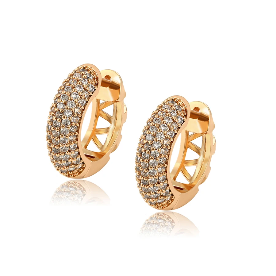 C000015680 Xuping 2021 Fashionable 18k american Style Gold Plated Hoop Earrings Women Jewelry