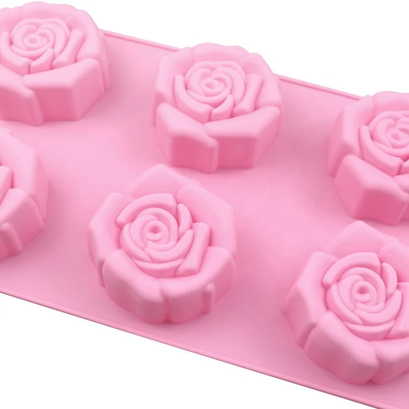 Wholesale Customize Color Flower Shape Chocolate Jelly Molds Making Pastry Silicone Moulds Cake Baking Tools