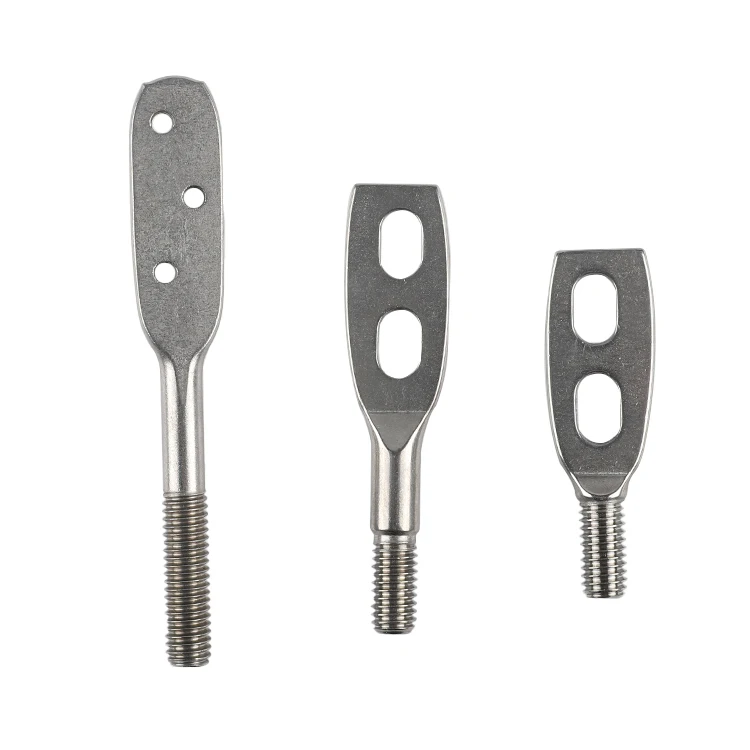 Customized Design Stainless Steel Connecting Threaded Flat Head Eye Bolt With Hole manufacture