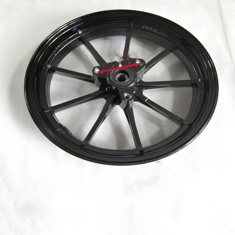 High-Durable Customized 10/12 Inch Modified Aluminum Alloy Motorcycle Wheels Black for Replacement 1 Year Warranty Factory Price