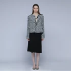 Jacket Women Huiquan Wardrobe Essential ODM Casual Tweed Jacket For Women Custom Color Lady Tweed Jacket